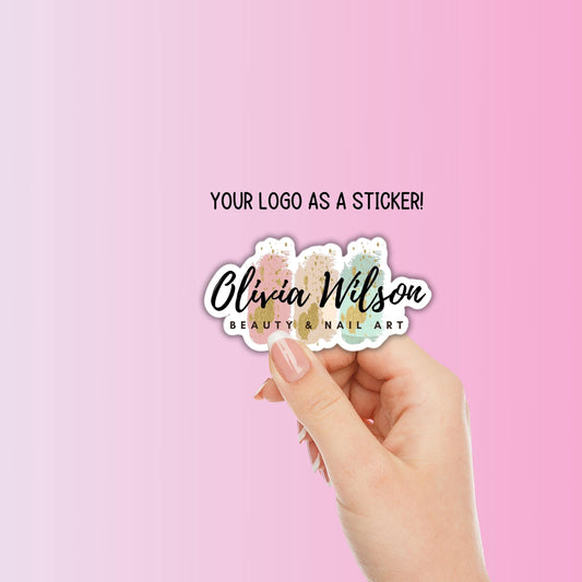 Custom business logo stickers custom die cut office small business diet cut water proof decal personalized logo