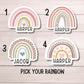Locker name Magnet Boho Rainbow name sticker Personalized name Magnet Custom Name aesthetic stickers Tumbler cup name gift Locker Decor
