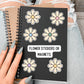 flower stickers or magnets for locker decor or notebook water bottle retro cute colorful stickers