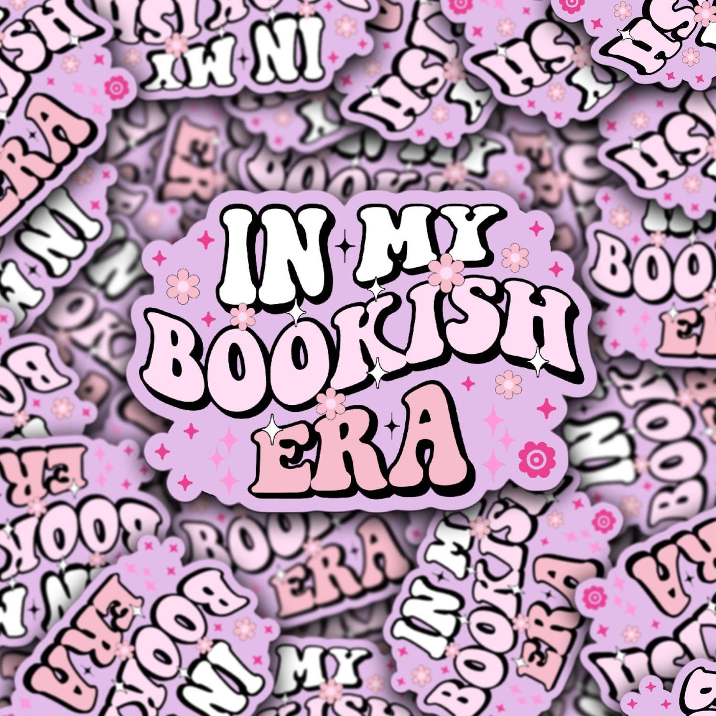 In my Bookish Era book lover sticker book club read books e reader retro book lap top magnet Smut Booktok Gift For Readers water bottle