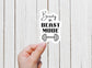 Beauty in beast mode, fitness sticker, motivational sticker, beast mode sticker, workout sticker, positive sticker, beauty sticker