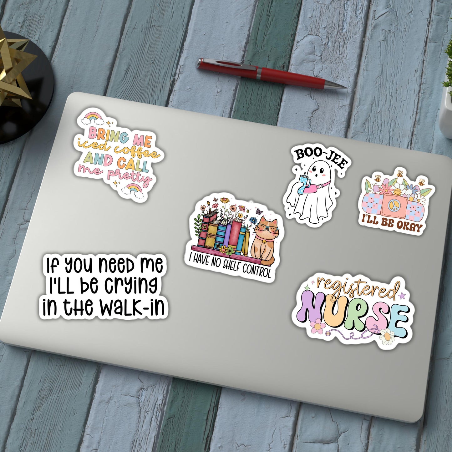 If you need me I'll be crying in the walk in Server sticker restaurant waitress life Adult Funny work snarky punny magnet anxiety gift