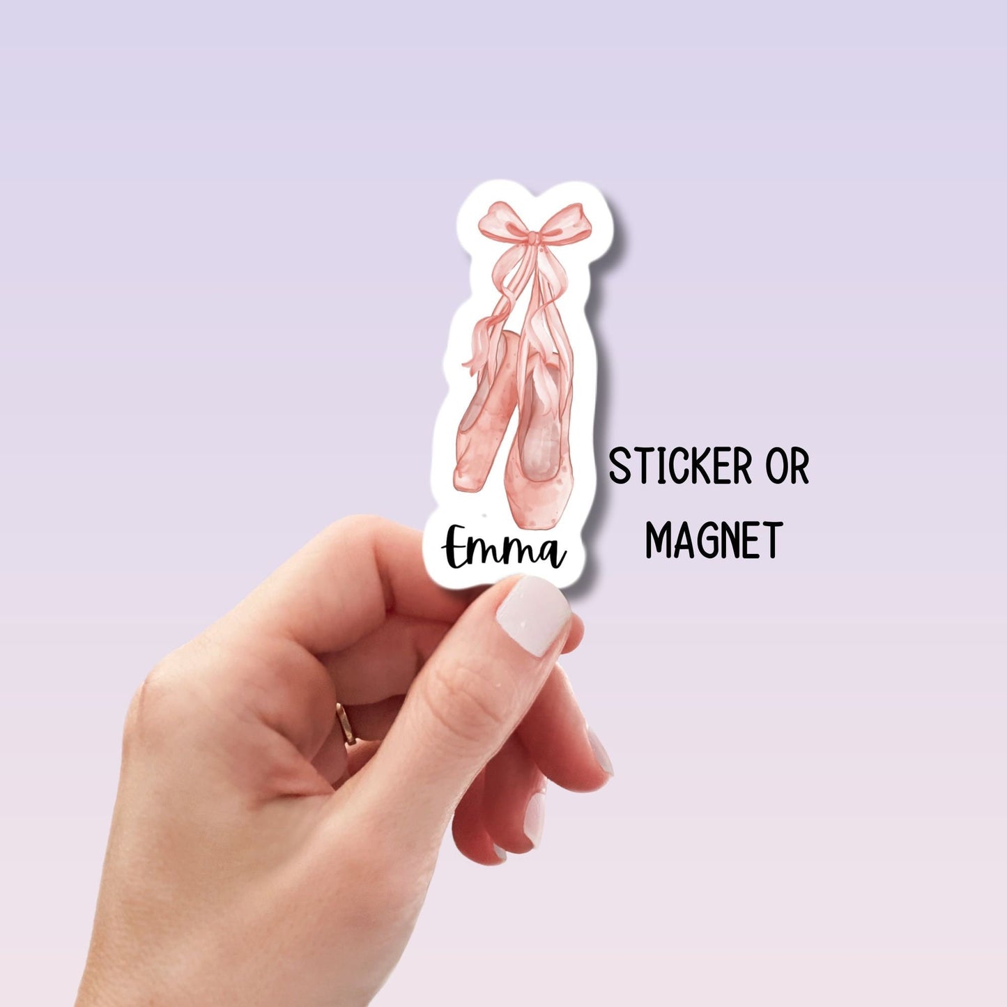 Custom name ballerina sticker ballet sticker dance sticker dancer ballet shoes Dance life dancing kids name sticker lunch box sticker magnet