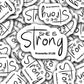 Christian sticker motivational sticker she is strong proverbs sticker feminist sticker bible quotes sticker girl power water bottle sticker
