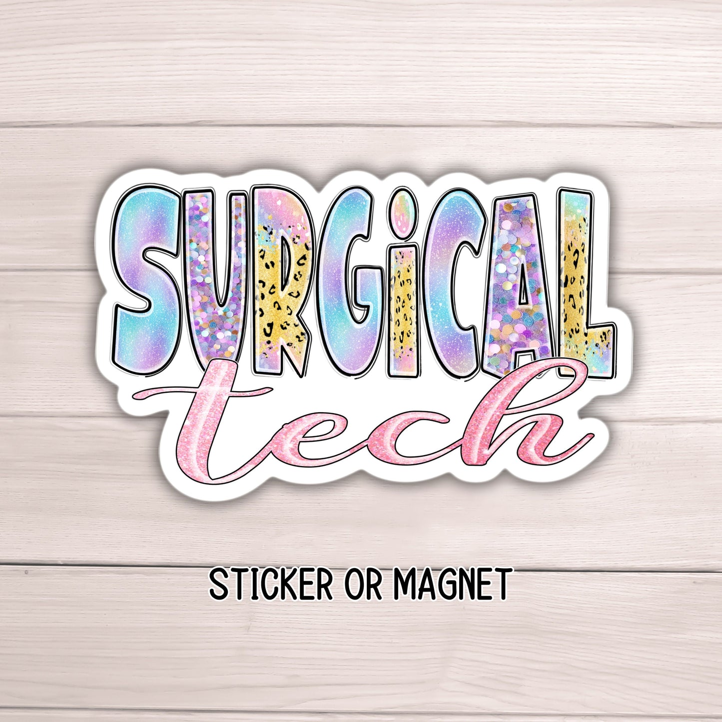 Surgical tech sticker CST Nurse sticker Nursing student RN gift healthcare nurse magnet Nurse gift water bottle nurse sticker surgery squad
