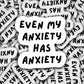 Anxiety sticker, mental health sticker, funny sticker, funny introvert sticker, anxiety tumbler sticker, mental health, water bottle sticker