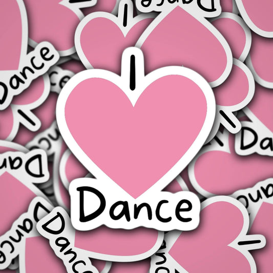 I love dance sticker, dance magnet, ballerina, ballet sticker, dancer, dance life, dance teacher gift, locker magnet, 5678 sticker, tumbler