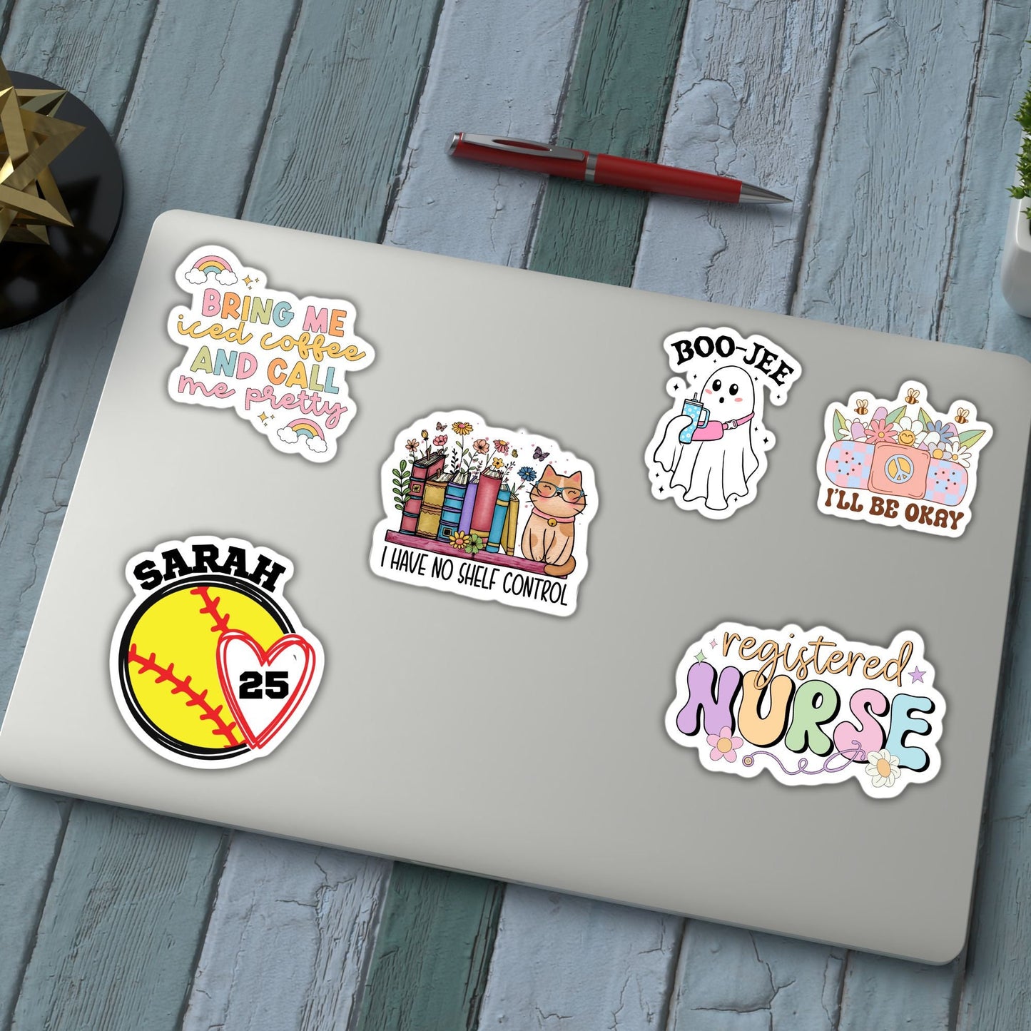 Softball Number sticker softballl team gifts softball team custom number personalized softball locker magnet softball helmet sticker gift