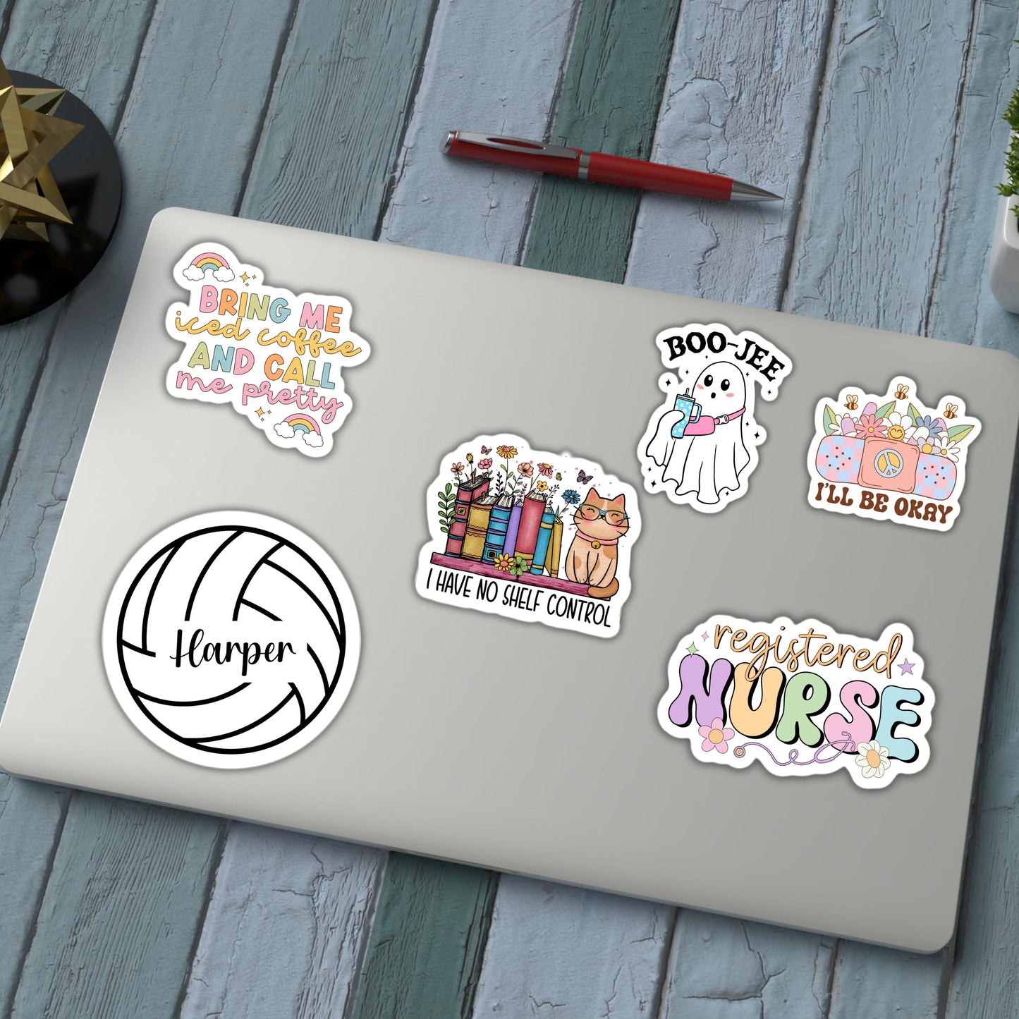 Custom Name Volleyball Sticker Sports Team Gift Sports Ball Volleyball team personalized School locker magnet sports Team Gift Sports Ball