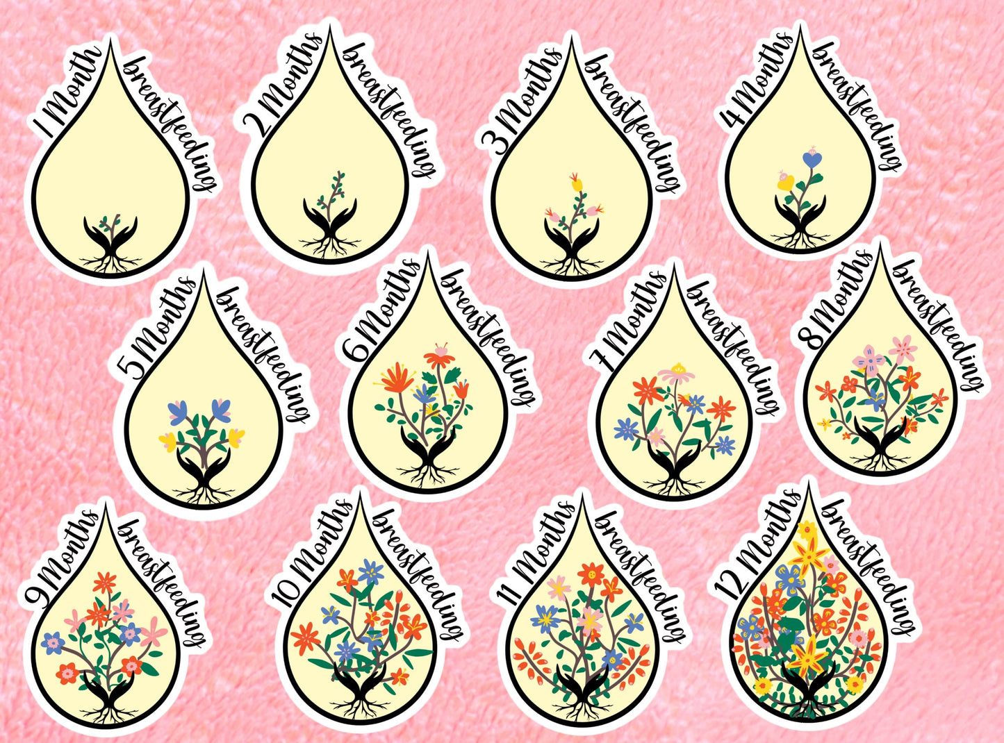 Breastfeeding milestone stickers, nursing mama stickers, breastfeeding gift, lactation gift, pumping mom, spectra pump, liquid gold, milk