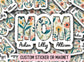 Personalized mama sticker name sticker floral boho sticker mom sticker kids mommy name magnet Retro font new mom gift Floral Mother's day
