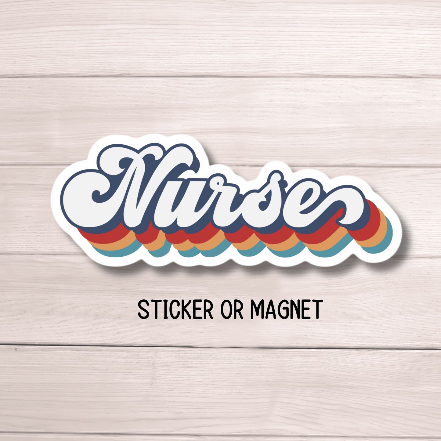 Retro Nurse sticker, RN gift, nurse gift, nurse magnet, Nurse gift, water bottle nurse sticker, nurse sticker, lap top, nurse magnet, locker