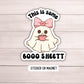This is some boo sheet sticker coquette ghost funny ghost with bow cute ghost Halloween gift water bottle sticker magnet coffee lover gift