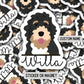 BerneDoodle Sticker, Pet name sticker, Doodle sticker, Goldendoodle Sticker, Custom pet sticker, Dog food sticker Doodle mom, dog mom gift