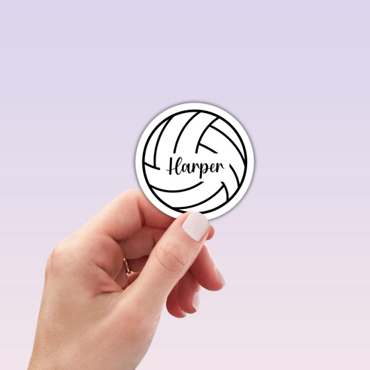 Custom Name Volleyball Sticker Sports Team Gift Sports Ball Volleyball team personalized School locker magnet sports Team Gift Sports Ball