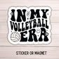 In my Volleyball era sports Volley ball Era sticker water bottle notebook Magnet fridge Tumbler cup gift sticker volleyball team