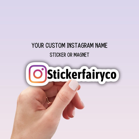 Custom Instagram sticker social media sticker Instagram user name sticker personalized sticker IG name business sticker logo influencer name
