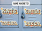 School locker magnet Custom name Magnet personalized magnet name magnet locker magnet fridge magnet kids name magnet locker decor Retro