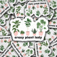 Crazy plant lady sticker, plant sticker, funny plant sticker, potted plant sticker, gift for mom, fiddle leaf fig, snake plant