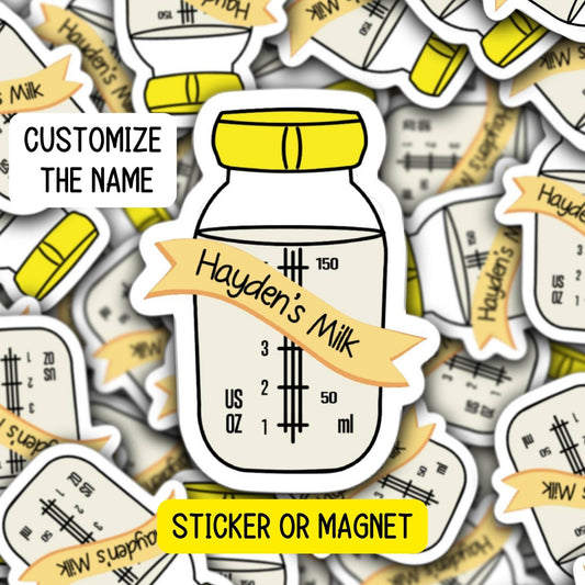 Breastmilk sticker Breastfeeding Custom pumping sticker Nursing sticker Pumping mom magnet Liquid gold  Mom gift Mama Exclusive pumper gift