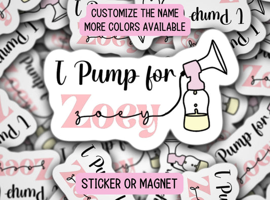 Personalized breastfeeding sticker, breastmilk sticker, pumping mom sticker, baby name sticker, magnet, liquid gold, new mom gift, mama
