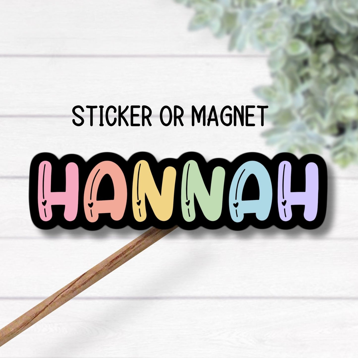 Water bottle name sticker Tumbler cup name sticker Retro font name kids Name sticker Personalized name boys name sticker gift magnet