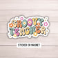 Groovy Teacher sticker magnet teacher appreciation Teacher gift retro gift cute teacher magnet lap top pre school notebook back to school