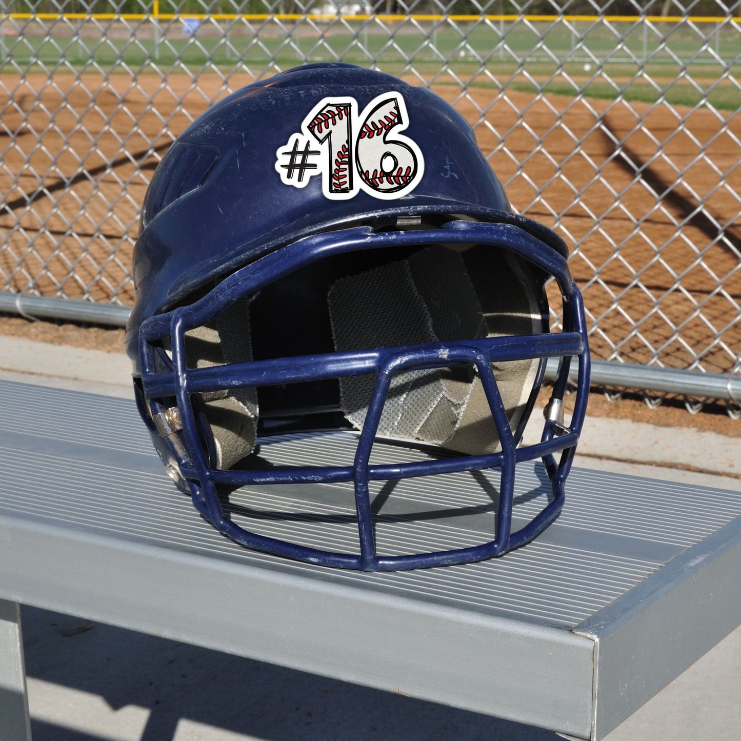 Baseball Number sticker baseballl team gifts softball team custom number personalized baseball locker magnet Baseball helmet sticker gift