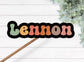 Retro Name sticker, Personalized name stickers, Custom Name, water bottle stickers, laptop decal, kids name sticker, kids stickers, gift