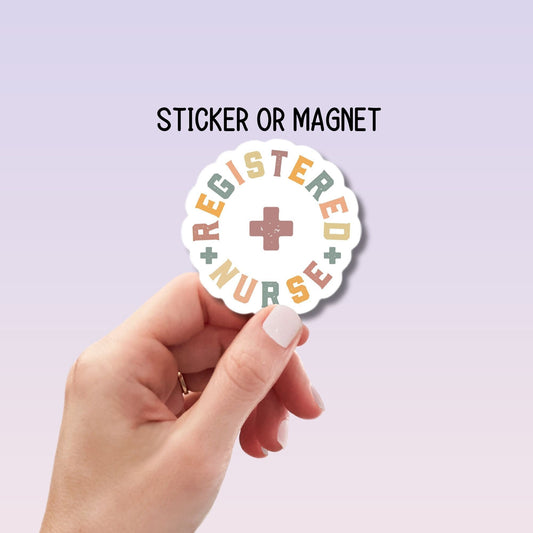 Nurse sticker, RN LVN CNA, nurse gift, nurse magnet, Nurse gift, water bottle nurse sticker, Retro nurse sticker, lap top, nurse magnet