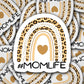 Mom life sticker, cheetah print boho rainbow, leopard rainbow, hashtag mom life, aesthetic sticker, water bottle sticker, mom gift, magnet