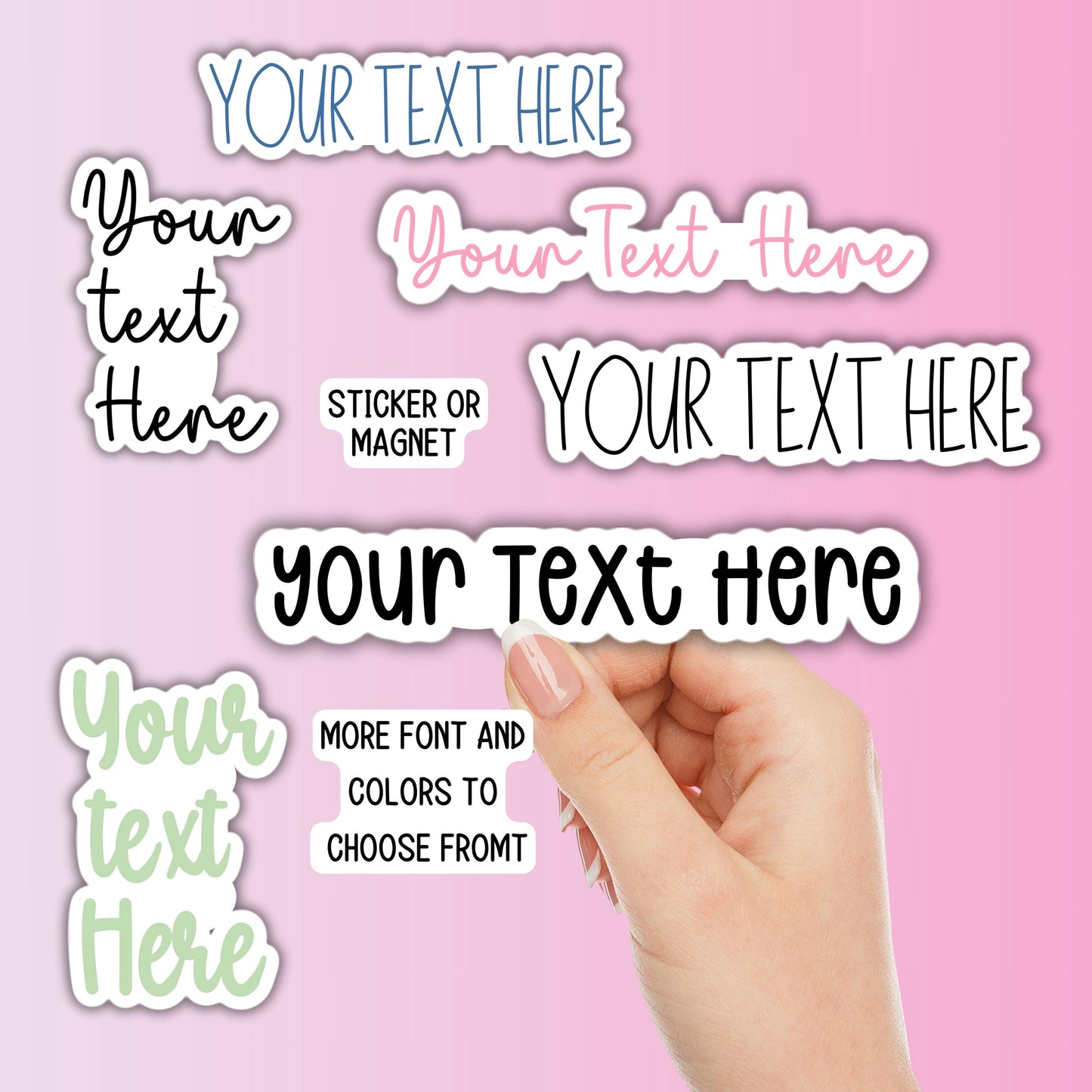 Custom Text Stickers, Personalized Text Stickers, Custom text magnet, Design Your Own Stickers, custom quotes, Waterproof Bottle Stickers