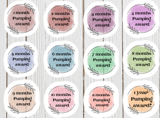 Pumping milestone stickers Pumping award sticker Exclusive pumper Breastfeeding gift Spectra pump Medela Liquid gold water bottle Lactation