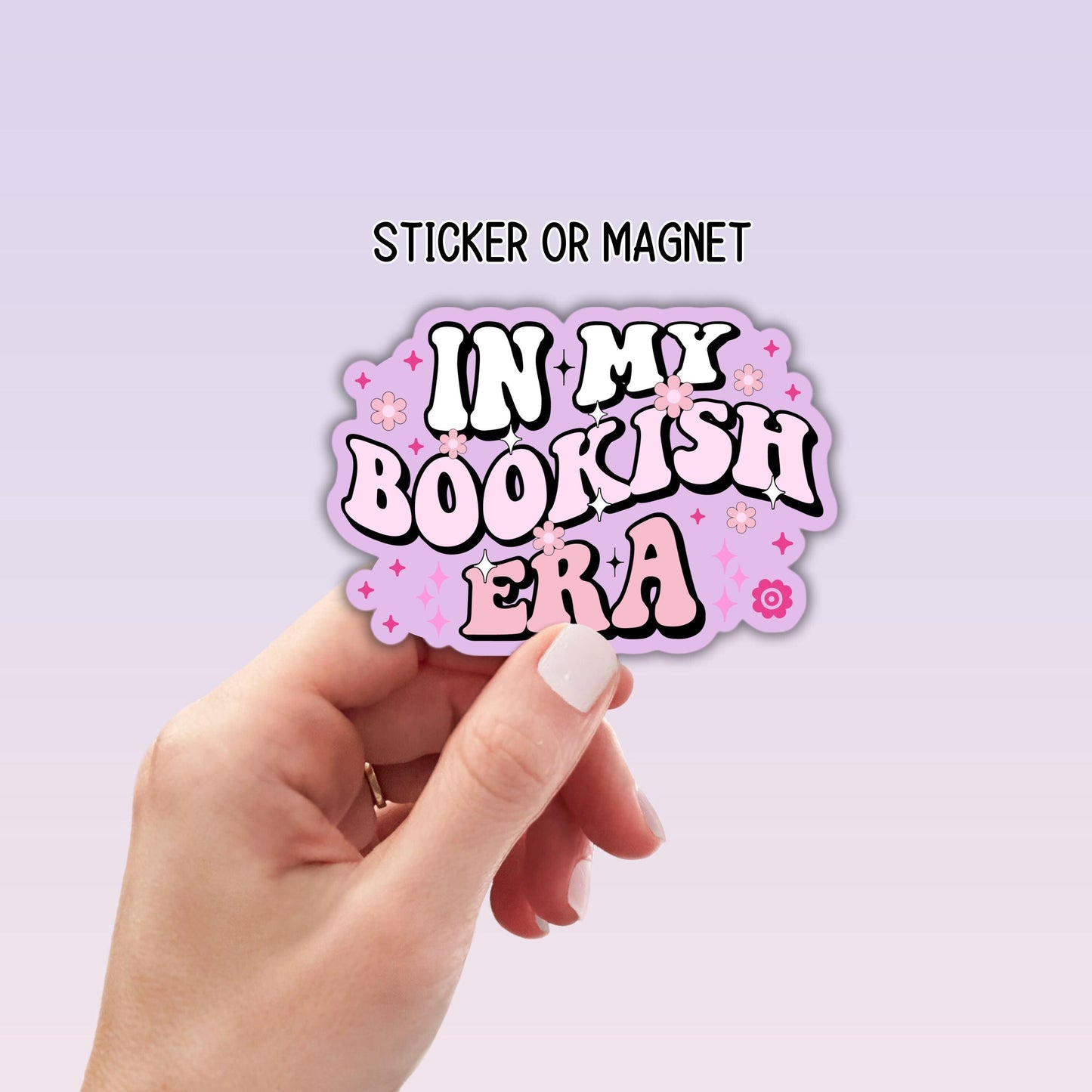 In my Bookish Era book lover sticker book club read books e reader retro book lap top magnet Smut Booktok Gift For Readers water bottle