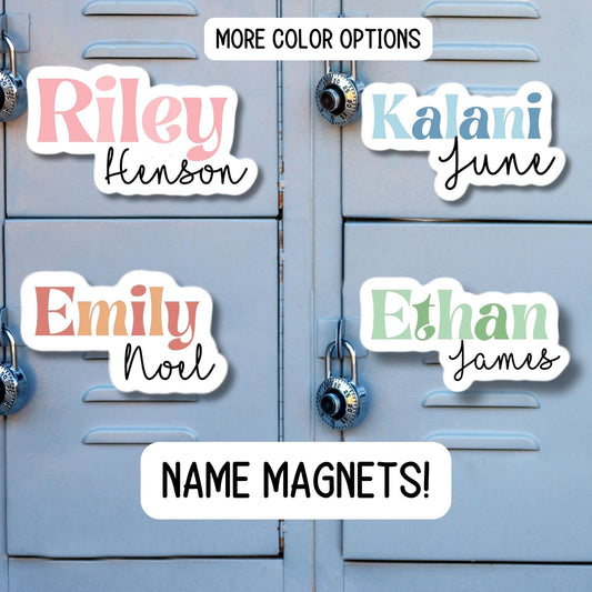 Custom name Magnet, personalized magnet, name magnet, locker magnet, fridge magnet, kids name magnet, locker decor, School locker magnet