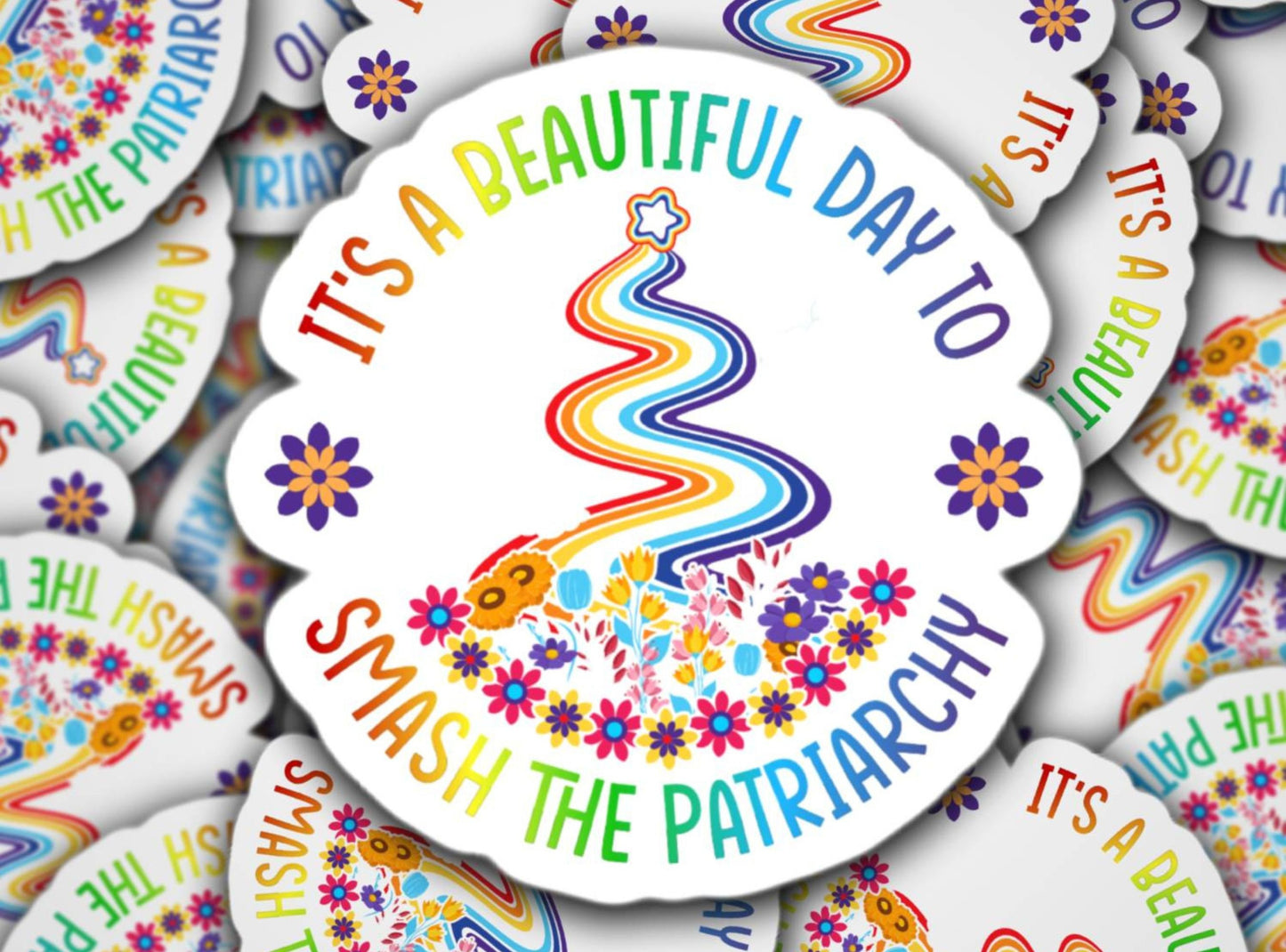 Smash the Patriarchy Feminist Sticker, Feminist sticker, Feminist Energy, Toxic Masculinity ,Empowerment Feminism Decal, Feminist gift