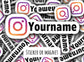 Custom instagram sticker, social media sticker, instagram sticker, user name sticker, personalized sticker, IG name, business sticker, logo