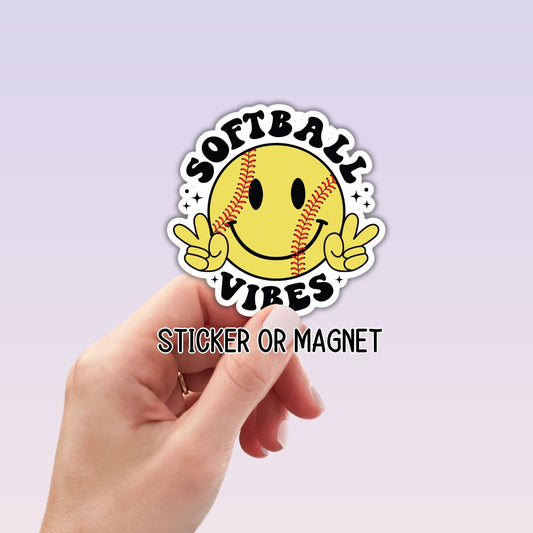 Softball sticker sports Soft ball sticker water bottle notebook Magnet team gift sticker softball team sports girls laptop cute softball