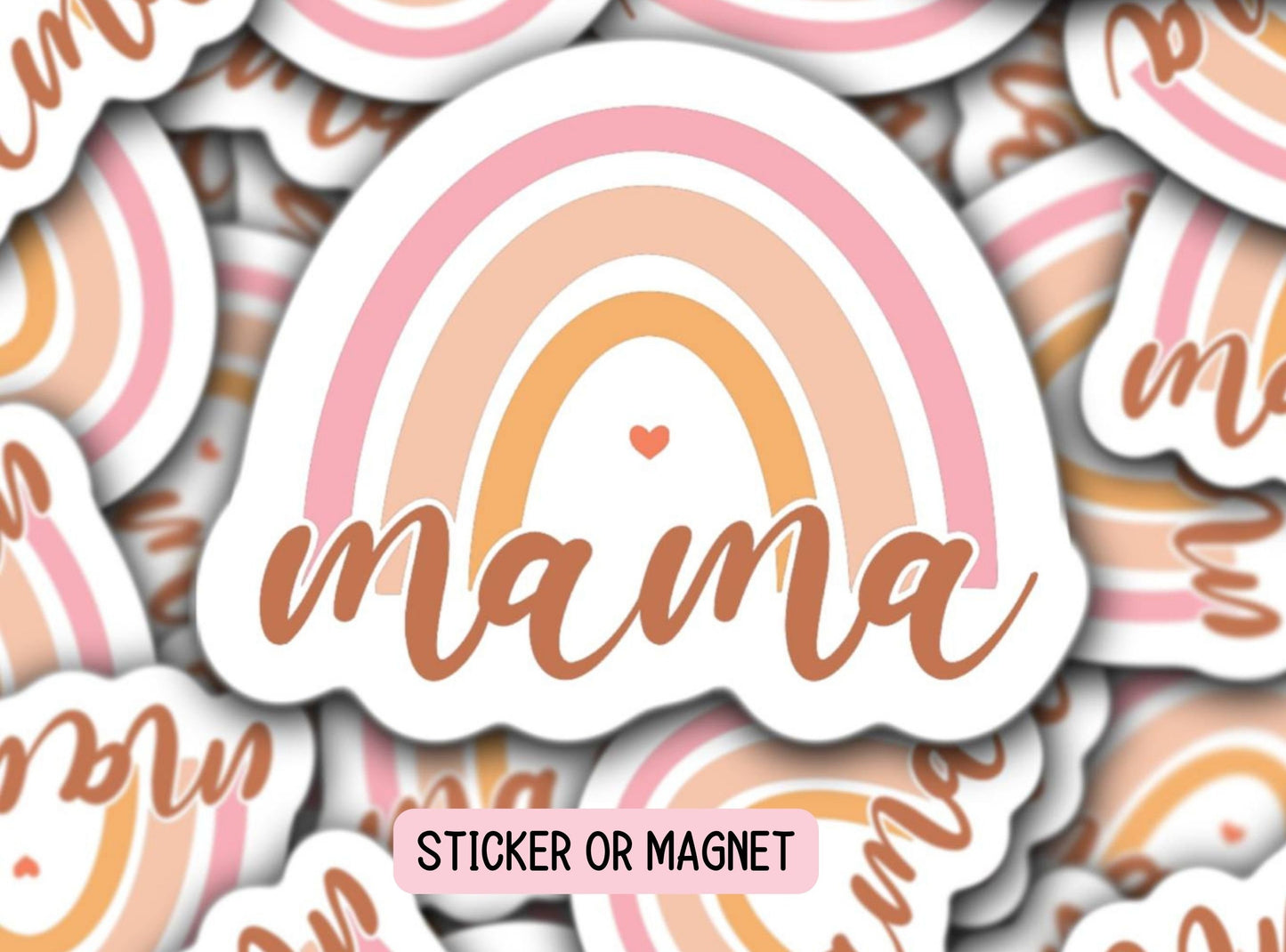 Boho Rainbow mama sticker Retro mom mama aesthetic sticker Mama Sticker Tumbler cup sticker Gift for mom Lap top sticker water bottle magnet