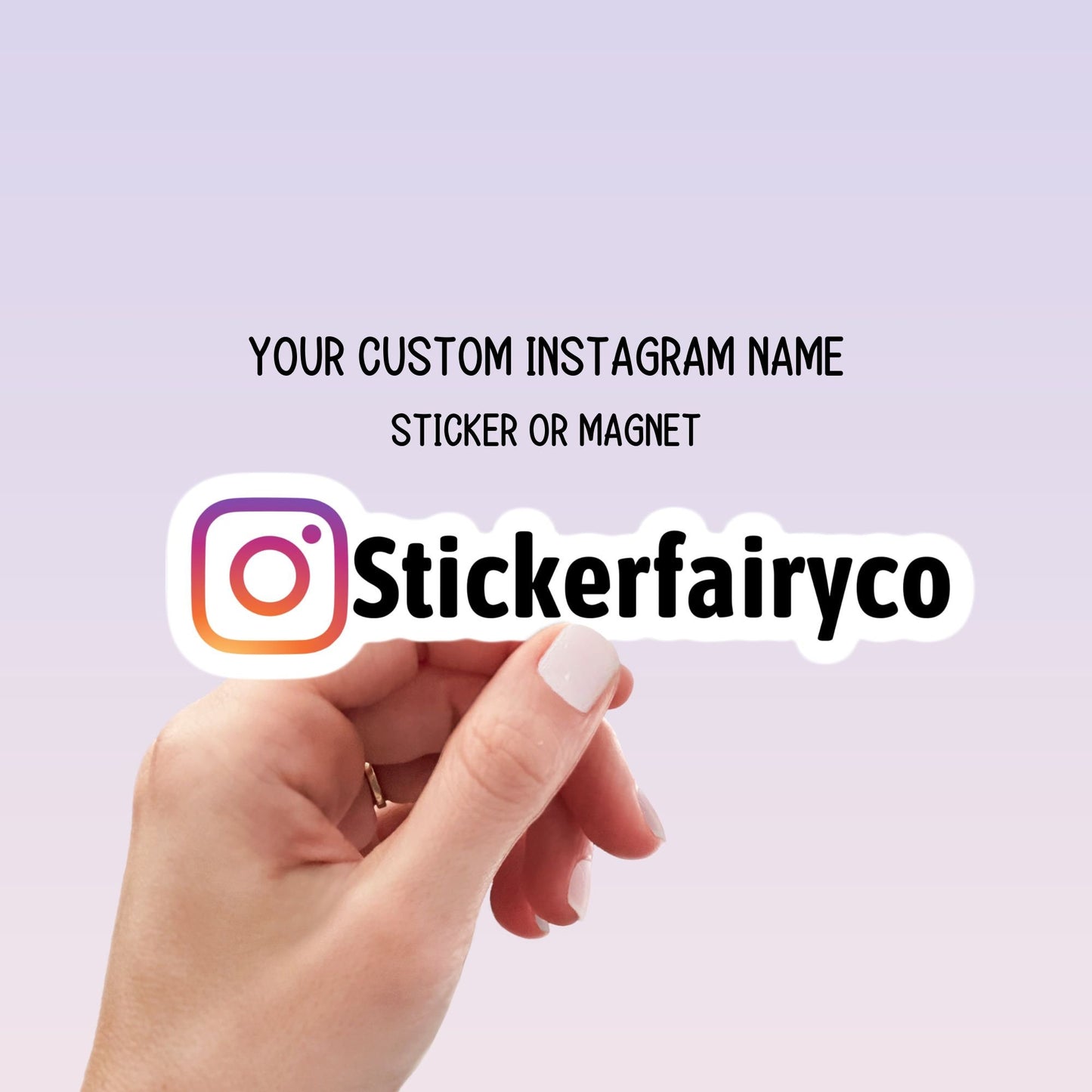 Custom Instagram sticker magnet user name influencer name social media Instagram username personalized IG business logo handle channel