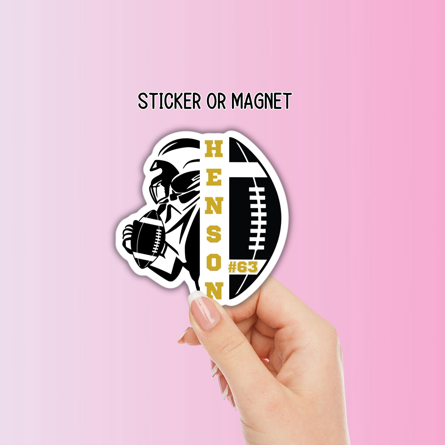 Custom Football sticker Football team gifts football team names personalized football name locker magnet football helmet gift coach