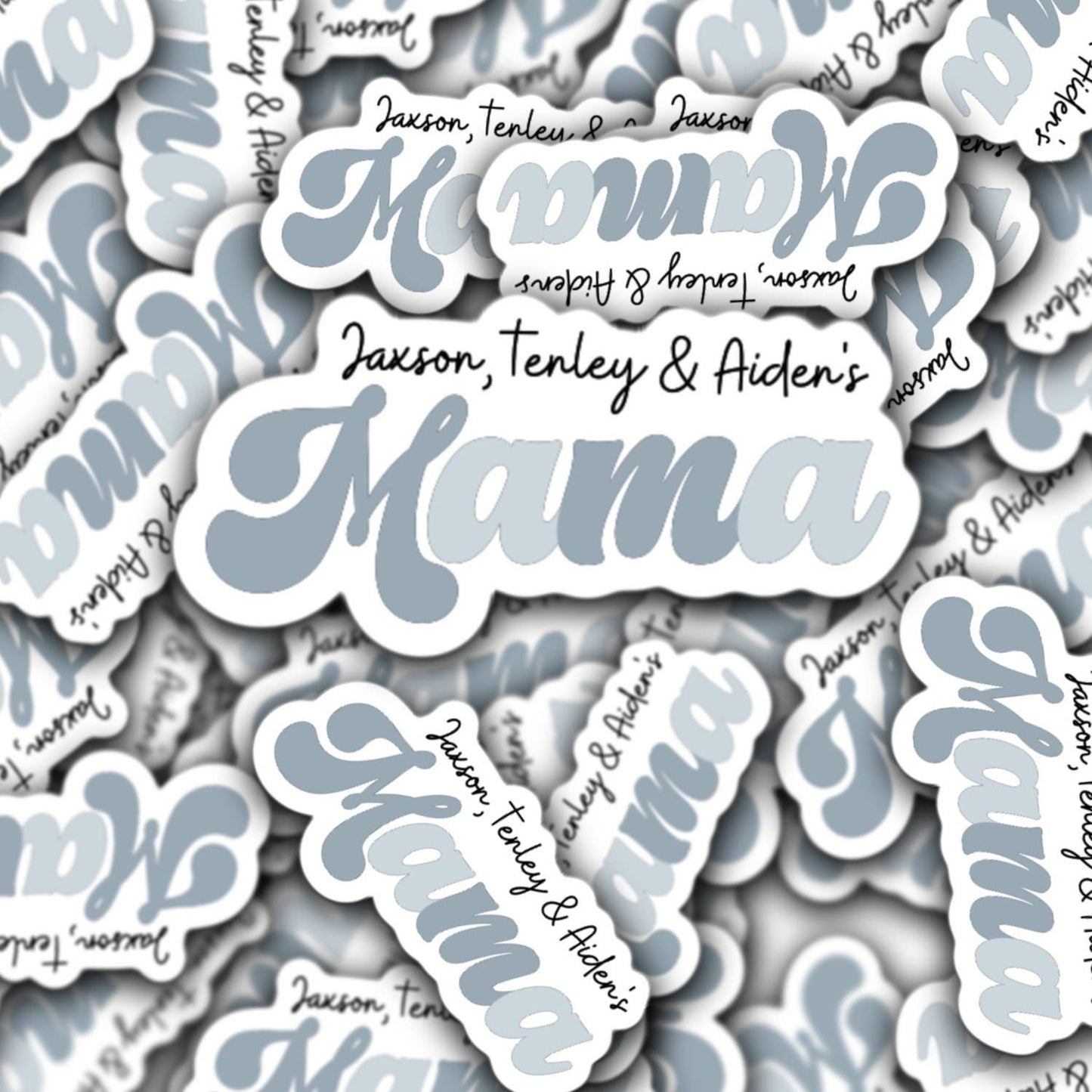 Personalized mama sticker, name sticker, kids sticker, mom sticker, kids mommy name sticker, magnet, Retro font, new mom gift, mama, hippie