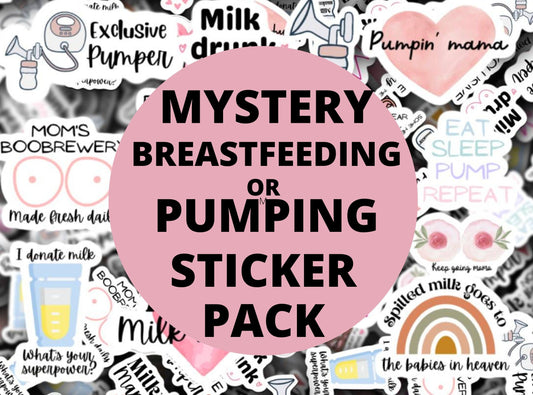 Breastfeeding stickers, pumping mom, liquid gold, exclusive pumper, mystery sticker pack, nursing mom, breast milk, mom stickers, milk maker