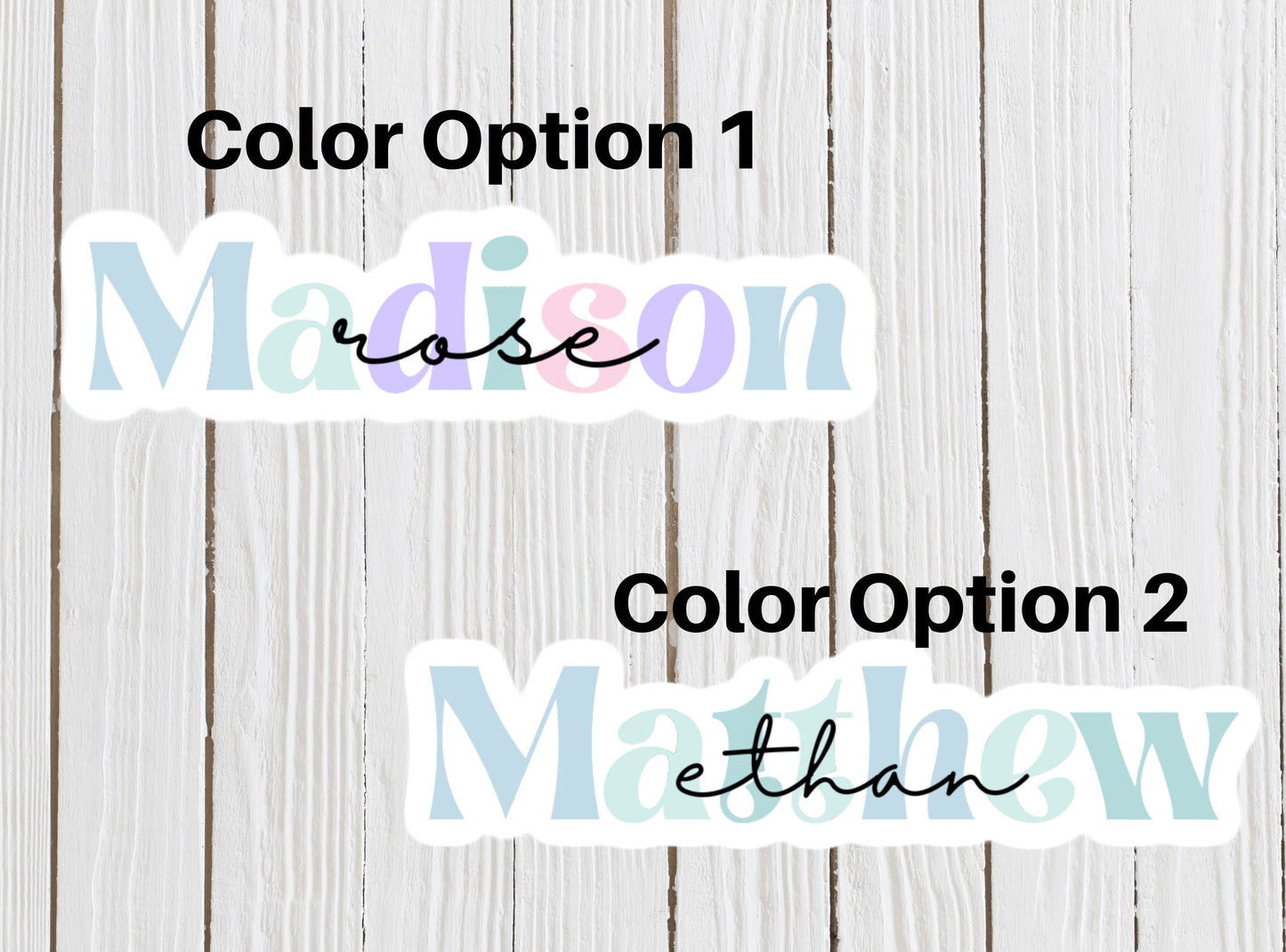 Custom name sticker, custom name magnet, middle name magnet, personalization, personalized sticker, lap top sticker, locker magnet, fridge