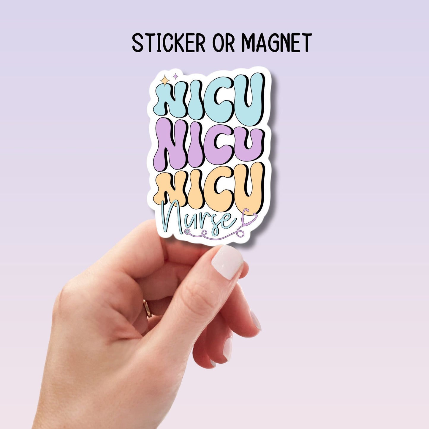 NICU Nurse sticker RN LVN  nurse gift nurse magnet healthcare water bottle nurse sticker Retro nurse Nicu lap top decal Neonatal nurse