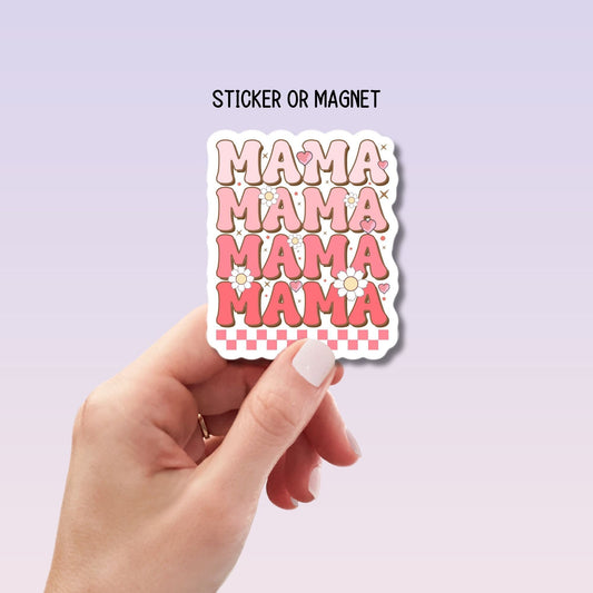 Retro mama sticker Retro mom gift mama Mom Mother sticker Mama Sticker Tumbler cup sticker Gift for mama Lap top sticker water bottle Decal