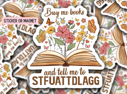 STFUATTDLAGG sticker Smut sticker Book Sticker Bookish SMUT Romance Book adult Decal for Laptop Booktok Dark romance gift book club