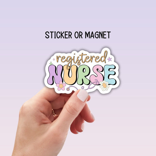 Registered Nurse sticker RN nurse gift nurse magnet healthcare worker water bottle nurse sticker Retro nurse sticker lap top decal