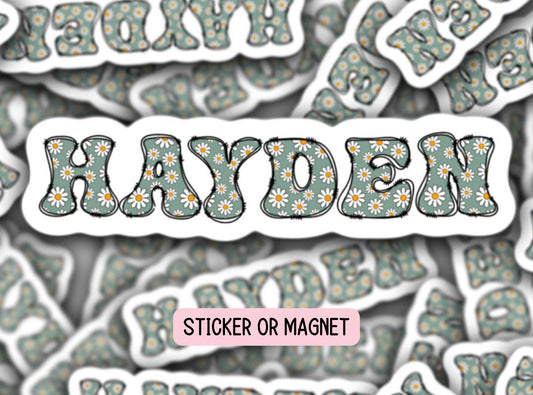 Custom Retro Name Sticker Custom Name Sticker Personalized Name Sticker Name Stickers Laptop Stickers Custom Teacher Stickers Mothers day