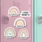 Locker name Magnet Boho Rainbow name sticker Personalized name Magnet Custom Name aesthetic stickers Tumbler cup name gift Locker Decor